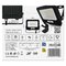 LED reflektor GLARO 20W, čierny, IP65, 2000 lm, neutrálna biela