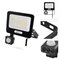 LED reflektor GLARO s pohybovým čidlom, 30 W, čierny, IP54, 3000 lm, neutrálna biela