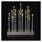 LED svietnik strieborný, 28,5 cm, 3x AA, vnútorný, teplá biela, časovač