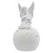 Keramický anjel LED, 29 cm, 2x AA, vnútorný, teplá biela