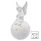 Keramický anjel LED, 29 cm, 2x AA, vnútorný, teplá biela