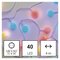 LED svetelná cherry reťaz – guličky 2,5cm, 4m, vonkajšia aj vnútorná, multicolor, časovač
