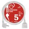 Predlžovací kábel 5 m / 1 zásuvka / biely / PVC / 1,5 mm2