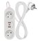 Predlžovací kábel 1,4 m / 2 zásuvky+2×USB-A+1×USB-C / biely / PVC / 1,5 mm2