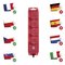 Predlžovací kábel 10 m / 4 zásuvky / s vypínačom / čierno-červený / guma-neoprén / 1,5 mm2