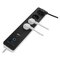 GoSmart predlžovací kábel 2 m / 4 zásuvky / s vyp. / s USB / biely-čierny / PVC / 1,5 mm2