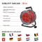 Predlžovací kábel na bubne 25 m / 4 zásuvky / čierny / PVC / 230 V / 1,5 mm2