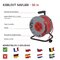 Predlžovací kábel na bubne 50 m / 4 zásuvky / s vypínačom / červený / PVC / 230V / 1,5 mm2