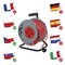 Predlžovací kábel na bubne 50 m / 4 zásuvky / s vypínačom / červený / PVC / 230V / 1,5 mm2