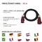 3 fázový vonkajší predlžovací kábel 15 m / 1 zásuvka / čierny / guma / 400 V / 4 mm2