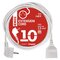 Predlžovací kábel 10 m / 1 zásuvka / biely / PVC / 1,5 mm2