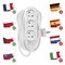 Predlžovací kábel 10 m / 3 zásuvky / biely / PVC / 1 mm2