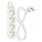 Predlžovací kábel 1,5 m / 4 zásuvky / biely / PVC / 1 mm2