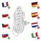 Predlžovací kábel 7 m / 4 zásuvky / biely / PVC / 1,5 mm2