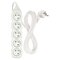 Predlžovací kábel 3 m / 5 zásuviek / biely / PVC / 1 mm2