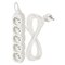 Predlžovací kábel 5 m / 5 zásuviek / biely / PVC / 1,5 mm2