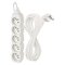 Predlžovací kábel 7 m / 5 zásuviek / biely / PVC / 1,5 mm2