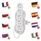 Predlžovací kábel 10 m / 5 zásuviek / biely / PVC / 1,5 mm2