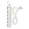 Predlžovací kábel 3 m / 6 zásuviek / biely / PVC / 1 mm2
