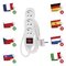 Predlžovací kábel 1,2 m / 3 zásuvky / s vypínačom / biely / PVC / 1 mm2