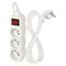 Predlžovací kábel 2 m / 3 zásuvky / s vypínačom / biely / PVC / 1 mm2