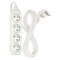 Predlžovací kábel 3 m / 4 zásuvky / biely / PVC / 1,5 mm2