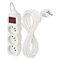 Predlžovací kábel 7 m / 3 zásuvky / s vypínačom / biely / PVC / 1,5 mm2