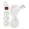 Predlžovací kábel 10 m / 3 zásuvky / s vypínačom / biely / PVC / 1,5 mm2