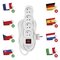 Predlžovací kábel 7 m / 4 zásuvky / s vypínačom / biely / PVC / 1,5 mm2