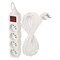 Predlžovací kábel 10 m / 4 zásuvky / s vypínačom / biely / PVC / 1,5 mm2