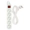 Predlžovací kábel 3 m / 5 zásuviek / s vypínačom / biely / PVC / 1,5 mm2