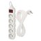 Predlžovací kábel 7 m / 5 zásuviek / s vypínačom / biely / PVC / 1,5 mm2