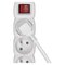 Predlžovací kábel 10 m / 5 zásuviek / s vypínačom / biely / PVC / 1 mm2
