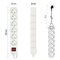 Predlžovací kábel 3 m / 6 zásuviek / s vypínačom / biely / PVC / 1,5 mm2