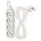 Predlžovací kábel 5 m / 4 zásuvky / biely / PVC / 1 mm2