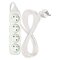 Predlžovací kábel 5 m / 4 zásuvky / biely / PVC / 1 mm2