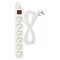 Predlžovací kábel 5 m / 6 zásuviek / s vypínačom / biely / PVC / 1 mm2