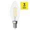 LED žiarovka Filament sviečka / E14 / 3,4 W (40 W) / 470 lm / Teplá biela