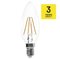 LED žiarovka Filament Candle 4W E14 teplá biela