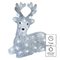 LED vianočný jelenček, 27 cm, vonkajší aj vnútorný, studená biela, časovač