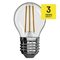 LED žiarovka Filament Mini Globe 3,4W E27 teplá biela