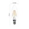 LED žiarovka Filament Candle 3,4W E14 neutrálna biela