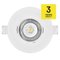 LED bodové svietidlo Exclusive biele, kruh 5W teplá biela