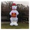 LED ľadový medveď s vianočným darčekom, nafukovací, 240 cm, vonk./vnút., studená biela