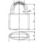 Zámok visiaci FAB 1466/45 30H 36x45mm