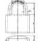 Zámok visiaci FAB 1466/52 30H 40x52mm