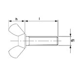 Skrutka s motýľovou hlavou DIN 316