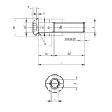 Skrutka s vnútorným 6 hrannom /imbus/ a polguĺatou hlavou  ISO 7380