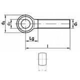 Skrutka s okom s celým závitom DIN 444 LB