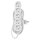 Predlžovací kábel 10 m / 5 zásuviek / biely / PVC / 1,5 mm2